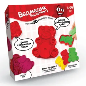 Набір для творчості з кінетичного піску "Ведмедик-Бешкетник" MSH-01-01U з формами