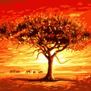 Картина за номерами. Art Craft "Золоте сонце Африки" 40 * 50 см 10507-AC