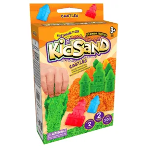 Кінетичний пісок KidSand KS-05-01U, 200 г в наборі  Помаранчеві замки