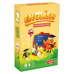 Навчальна настільна гра Лото "ENGLISH" 0796 ілюстрована