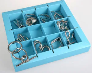 Набір головоломок 10 Metall Puzzles blue Eureka 3D Puzzle 473356, 10 головоломок