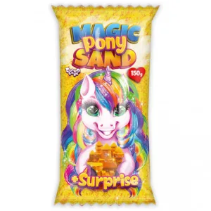 Набір для творчості "Кінетичний пісок "Magic Pony Sand" MPS-01-01, 150 г  Жовтий