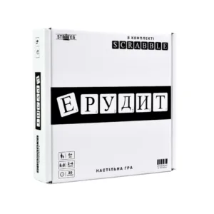 Настільна гра "Ерудит чорно-білий" 30640 ігрове поле, набір букв