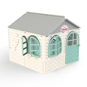 Ігровий Будиночок зі шторками Doloni Toys 02550/5 Біло-Бірюзовий