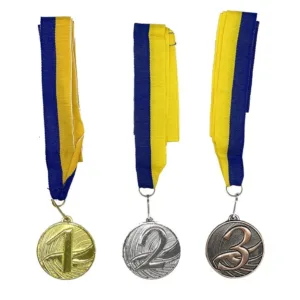 Набір(комплект) медалей № 1 NE-LG-M123, 1, 2, 3 місце зі стрічками