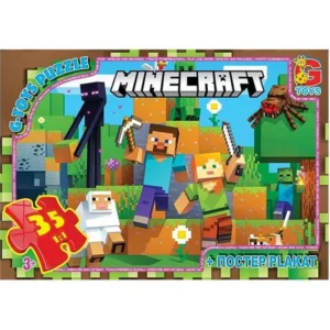 Дитячий пазл "Minecraft" MC796 плакат 35 елементів