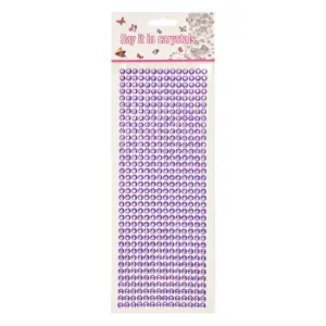 Наклейки декоративні XY-004(Violet) на планшеті 504 шт