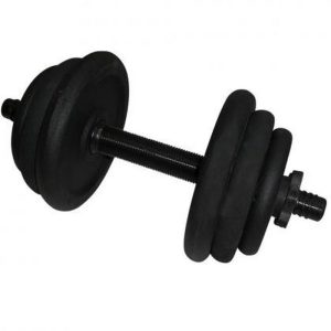 Гантель набірна лита NE-300-GP013, 12,5 кг, чорний